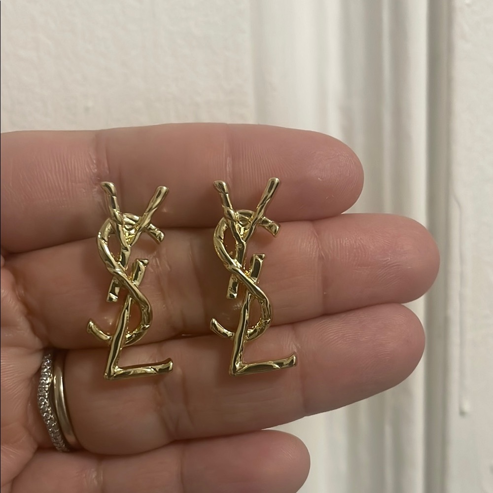 Fashion Gold Logo Earrings